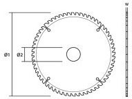 Graphite Δίσκος Κοπής Ξύλου με 18 Δόντια 165mm