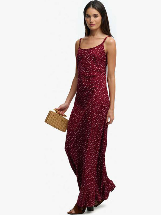 Рокля Лятна Maxi Флорална Бордо