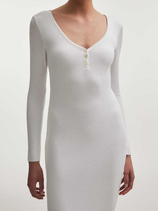 Rochie Midi De Seară Albă