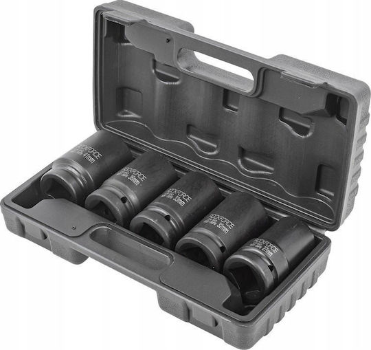 Rockforce Pneumatic Hexagon Sockets with 1" Frame Host Set 5 Pieces