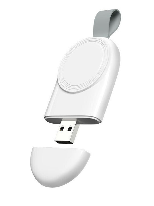 Încărcător Wireless Smartwatch Flippy Compatibil Apple Iwatch 1-9 Magnetic Port Usb-a Fără Cablu Direct La Dock Computer Negru