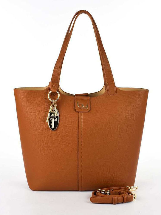 Geantă Dama Shopper De Umar Tabac Maro