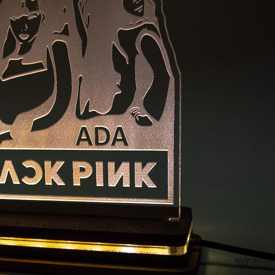 World of Wood Διακοσμητικό Φωτιστικό Blackpink LED 19x16εκ.