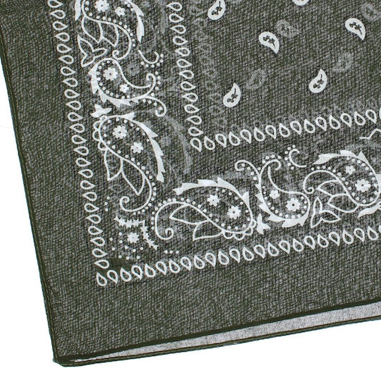 Bandana Din Bumbac Mărimea 55 X 55 Cm Imprimeu Mandala Khaki ButicCochet Es2206