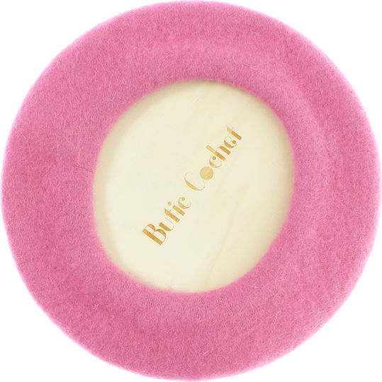Women's Beret Buticcochet Wool One Size Pink Bsc721