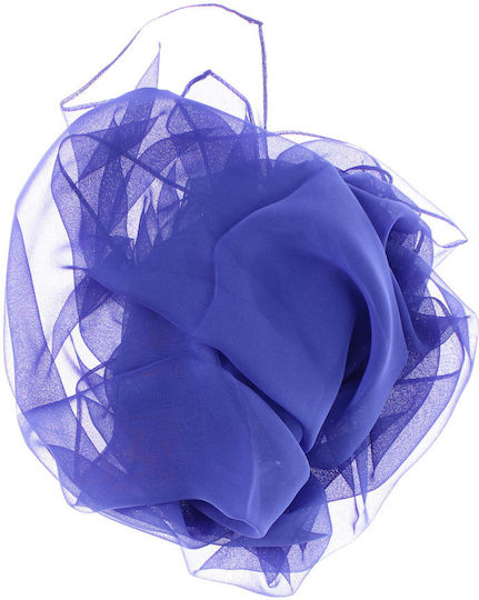 Women's Scarf Solid Color Buticcochet 80% Polyester 20% Viscose Electric Blue Es3364
