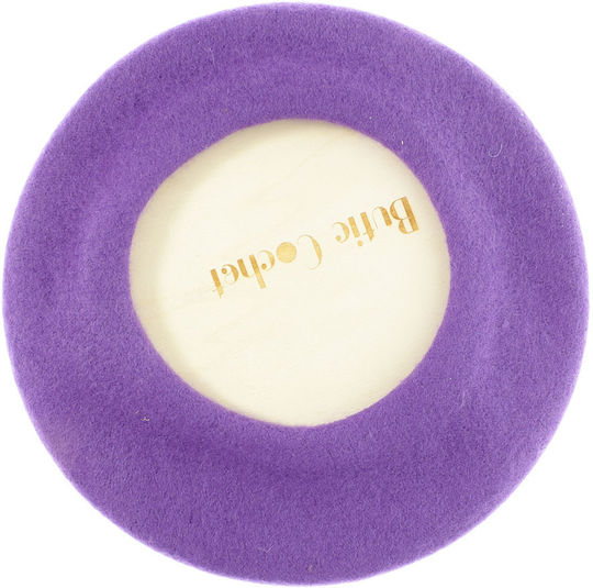 Beretă De Lână Pentru Femei ButicCochet Design Cu Perle O Mărime Violet Bsc838