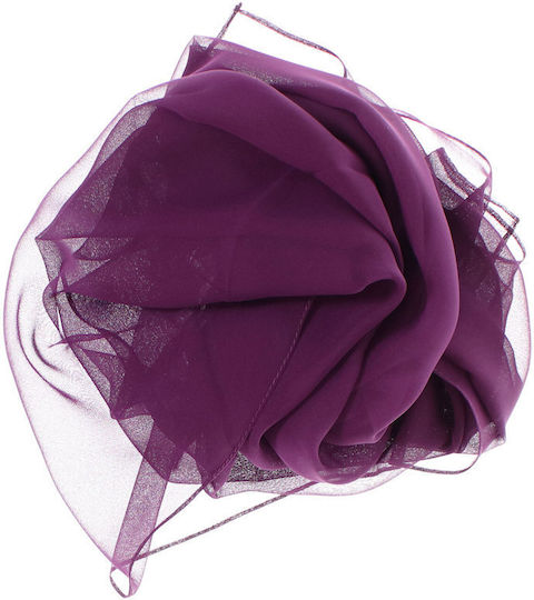Women's Scarf Solid Buticcochet 80% Polyester 20% Viscose Purple Es3365