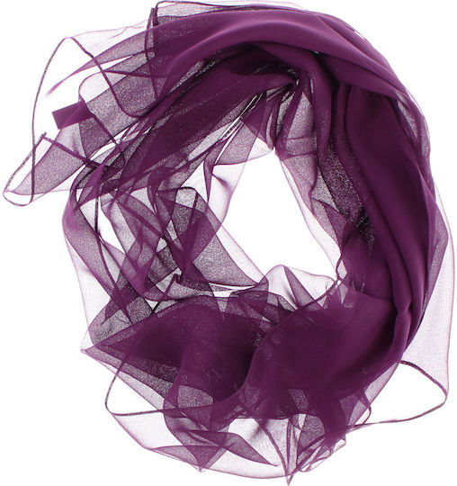 Women's Scarf Solid Buticcochet 80% Polyester 20% Viscose Purple Es3365