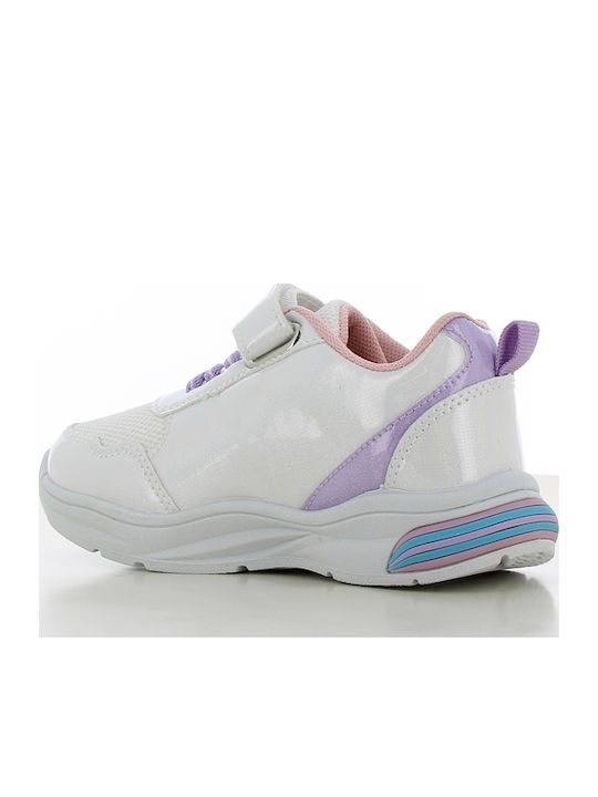 Παιδικά Sneakers με Σκρατς & Φωτάκια Λευκά