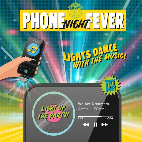 Mini Disco Ball Light Phone Night Fever Legami