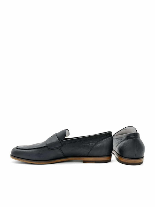 Steve 4 Leather Men's Loafers in Blue Color