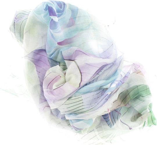 Fular Damă 30% Viscoză 70% Poliester ButicCochet 68x180 Cm Multicolor Es3343