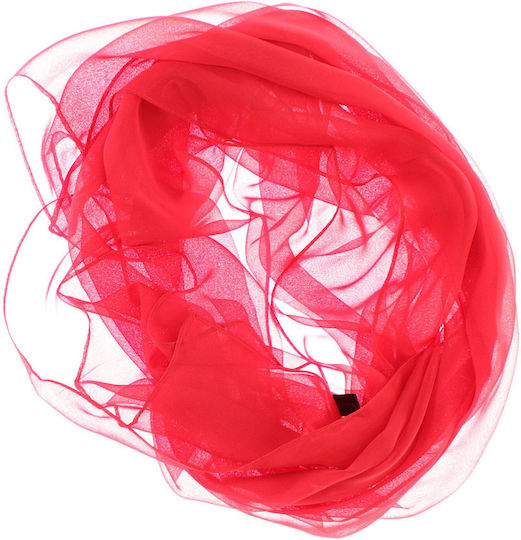 Women's Scarf Solid Color Buticcochet 80% Polyester 20% Viscose Red Es3361