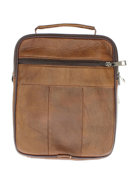 Leder Damen Schultertasche Braun