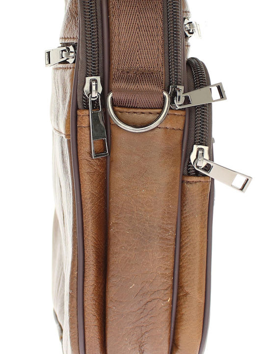 Leder Damen Schultertasche Braun