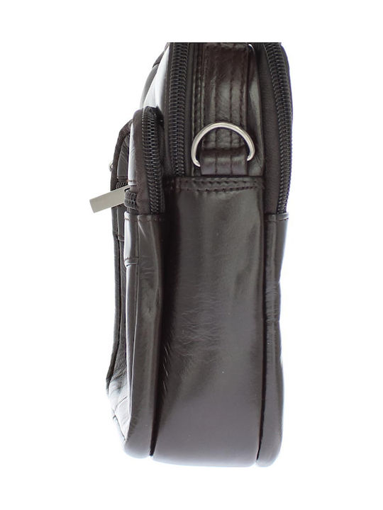 Leder Damen Schultertasche Braun