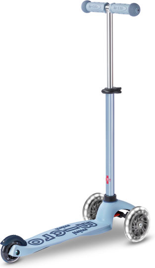 Micro Kinderroller Deluxe Rock And Go 3-Rad mit LED-Beleuchtung für 12 Monate Ocean Slate