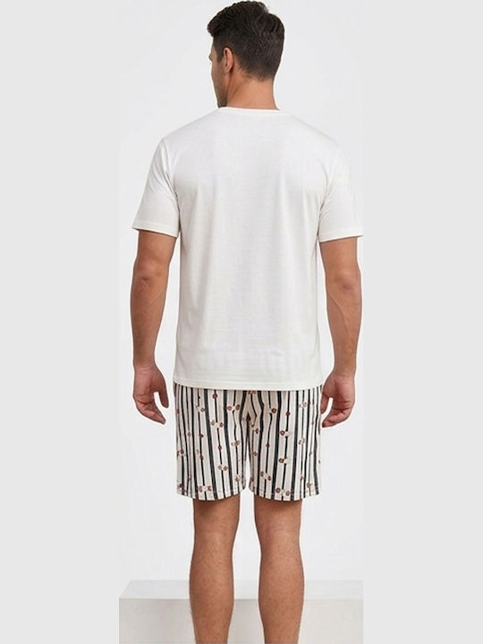 Koza Underwear Καλοκαιρινή Ανδρική Βερμούδα Πιτζάμας Λευκό Koza Underwear Καλοκαιρινή Ανδρική Βερμούδα Πιτζάμας Λευκό