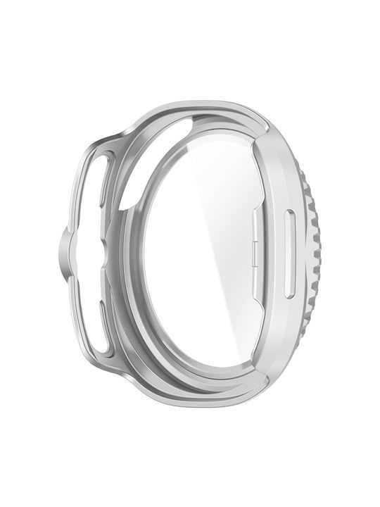 Premium Series Πλαστική Θήκη με Τζαμάκι σε Ασημί χρώμα για Galaxy Watch8 Classic 46mm