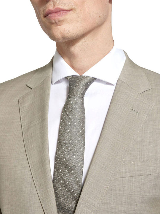 Winter Men's Suit with Slim Fit Beige