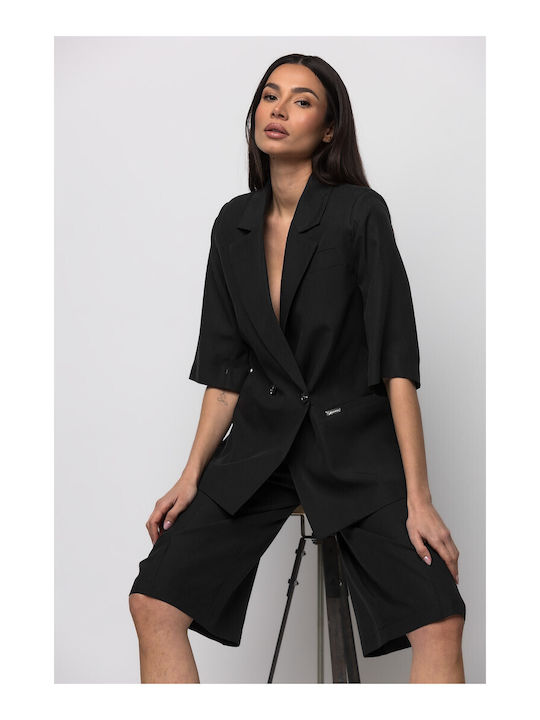 Donna Martha Women's Blazer Black 26556-1-MAVRO