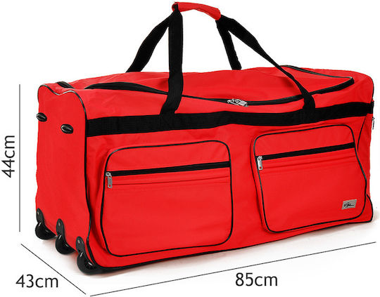 Deuba Sac De Voiaj 160l Roșu Cu Roți Textil 85x43x44cm