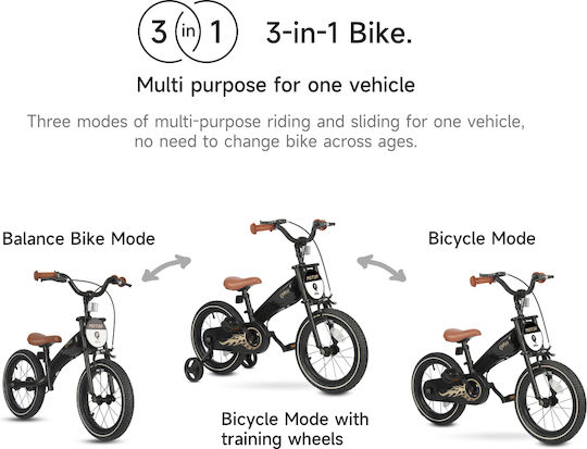 Q Play Kinder Balancefahrrad Schwarz