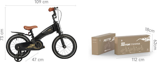 Q Play Kinder Balancefahrrad Schwarz