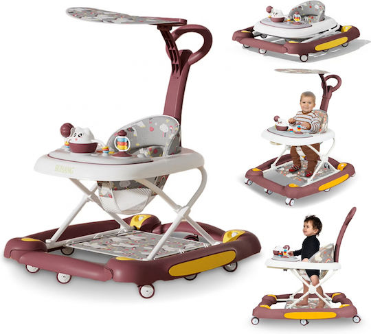 Little Mom Baby Walker with Music for 6+ Months Red