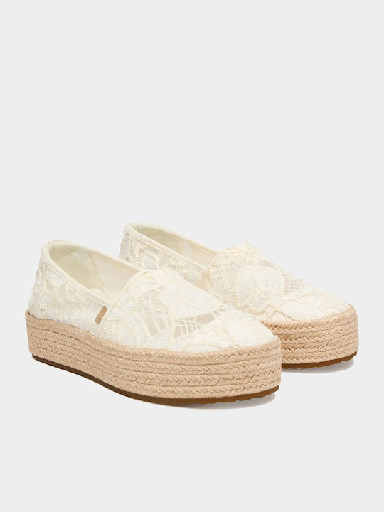 Fabric Women's Espadrilles in Beige Colour
