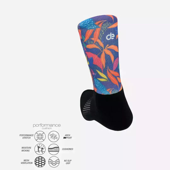 Desocks Printed Performance Cycling Socks Flowers S 35 38