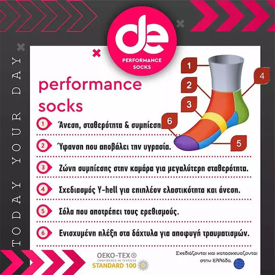 Desocks Printed Performance Cycling Socks Flowers S 35 38