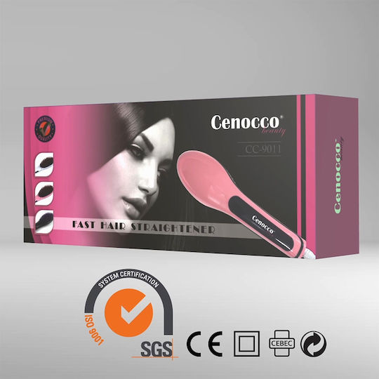 Cenocco Κεραμική Ηλεκτρική Βούρτσα για Ίσιωμα 29W Ροζ