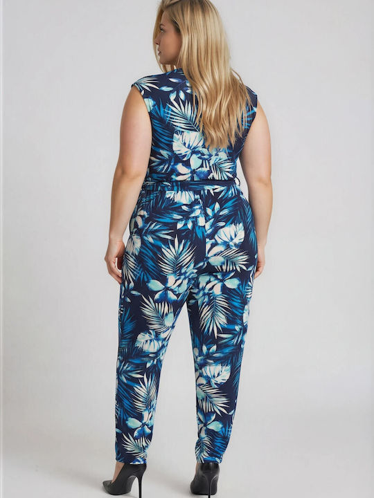 Damen Jumpsuit Blau