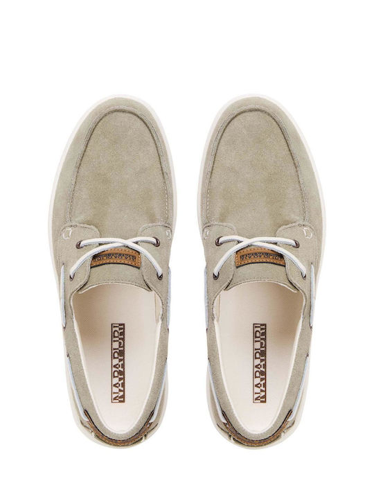 Suede Men's Loafers in Green Colour