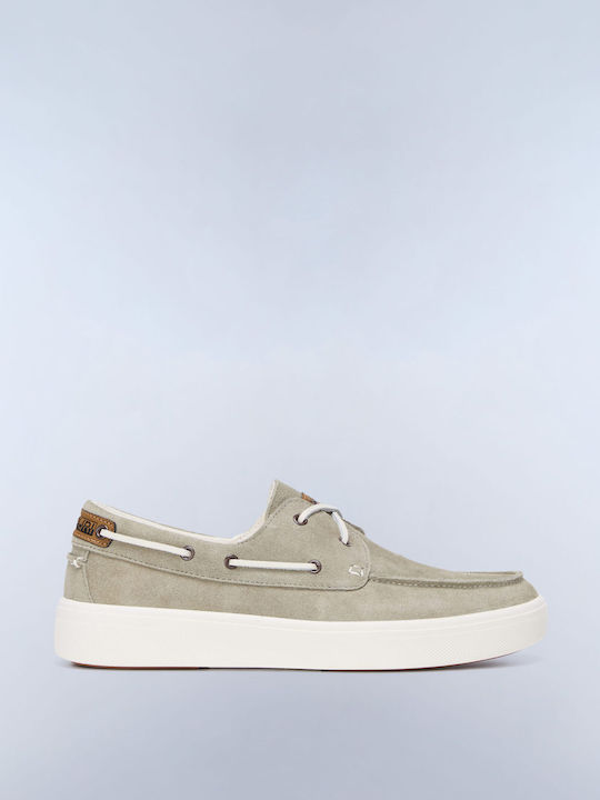 Suede Men's Loafers in Green Colour