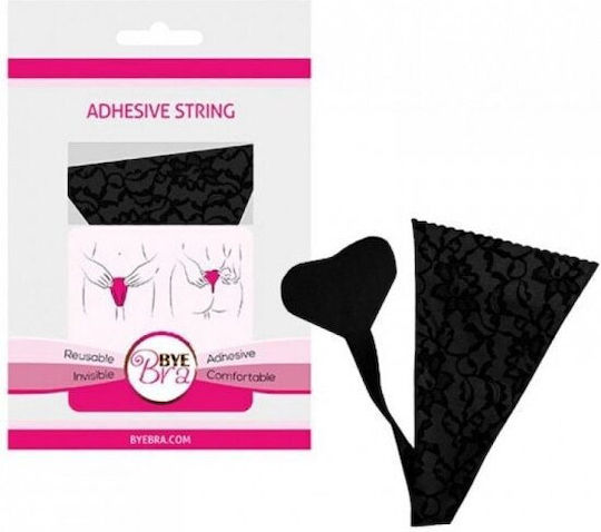 Bye-bra Klebe-String Mit Spitze Schwarz Einheitsgröße