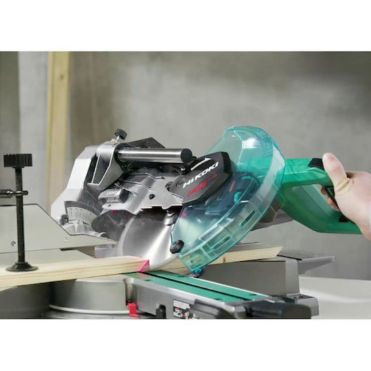 Hikoki Hikoki Kapp- und Gehrungssäge Radial Anzeige Laser C8FSHG Kapp- und Gehrungssäge Stromquelle 1100W Schiebesäge mit Schnittführung Laser & Scheibendurchmesser 216mm
