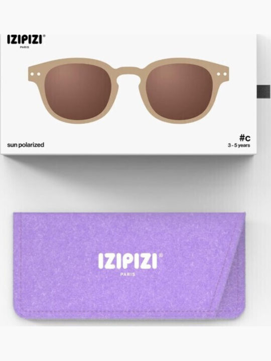 Izipizi Square Kids Sunglasses with Polarized Lens Beige for 3-5 Years