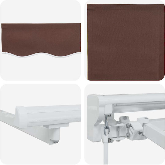 vidaXL Cadru Pentru Copertină Maro Cu Strat PU 2.5x3.5m