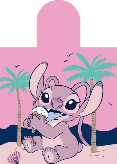 Disney Lilo & Stitch Kid's Beach Poncho Pink 100 x 50cm
