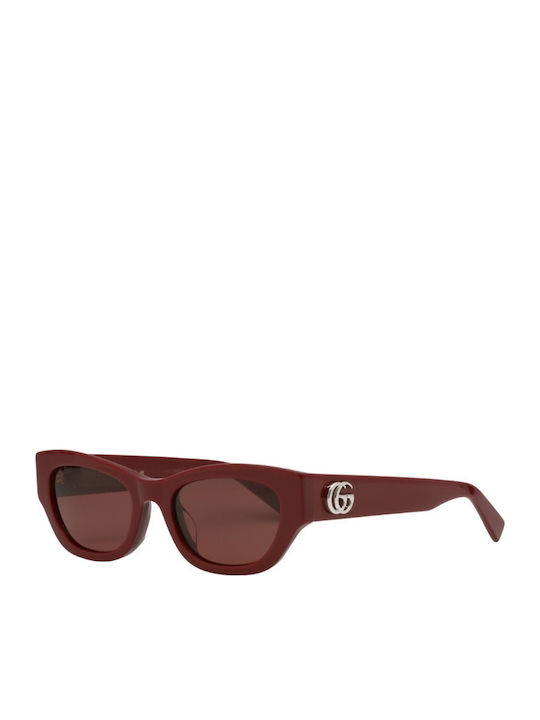 Gucci Feminini Ochelari de soare cu Burgundy Cadru și Roșu Lentilă GG1954SA 003