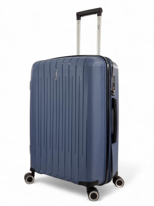 Rain Mittlerer Hartschalenkoffer Blau mit 4 Rädern Höhe 65cm