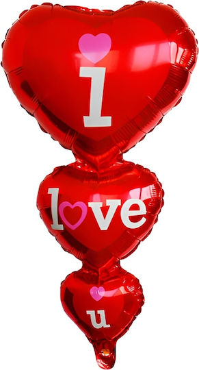Foil Balloon Metallic Triple Heart 96x49cm Carnavalista 232515 – 3-2495