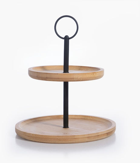 Nef-Nef Homeware Lendar Μεταλλική Ορντεβιέρα 2 Θέσεων Μαύρη Ø20xY23.5cm Π23.5xΜ20xΥ23.5cm