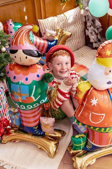 Luftballon Folie Jumbo Mehrfarbig 34" Standing Elf 88cm