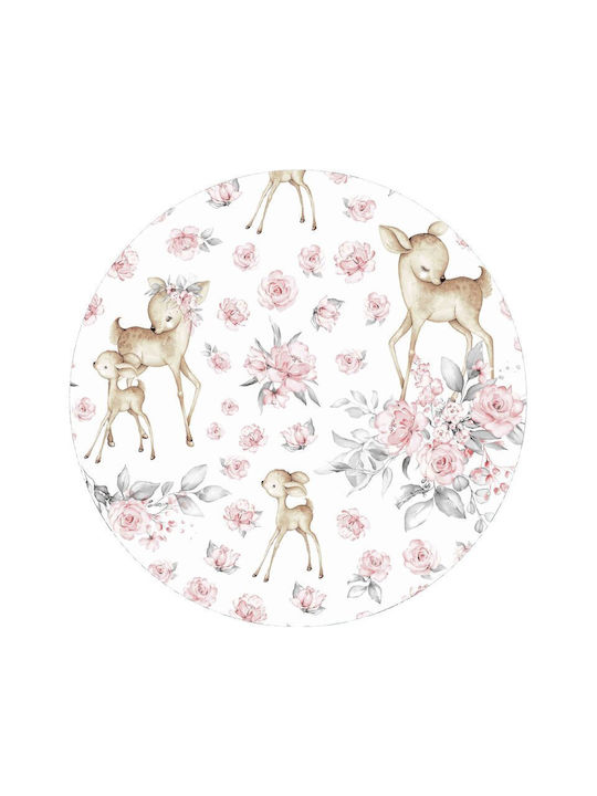 MimiNu Set Lenjerii De Patut Bebe Pentru Patut Din Bumbac Cu Cauciuc Roz 87x51cm