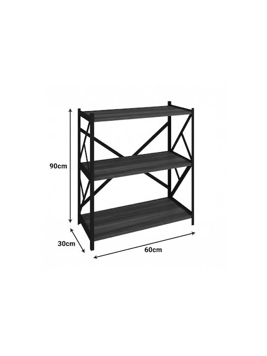 Βιβλιοθήκη Althea Λευκό Μαρμάρου 60x30x90εκ.