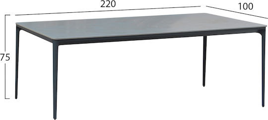 Stad Τραπεζαρίας Γκρι 220x100x75εκ. Stad Τραπεζαρίας Γκρι 220x100x75εκ.